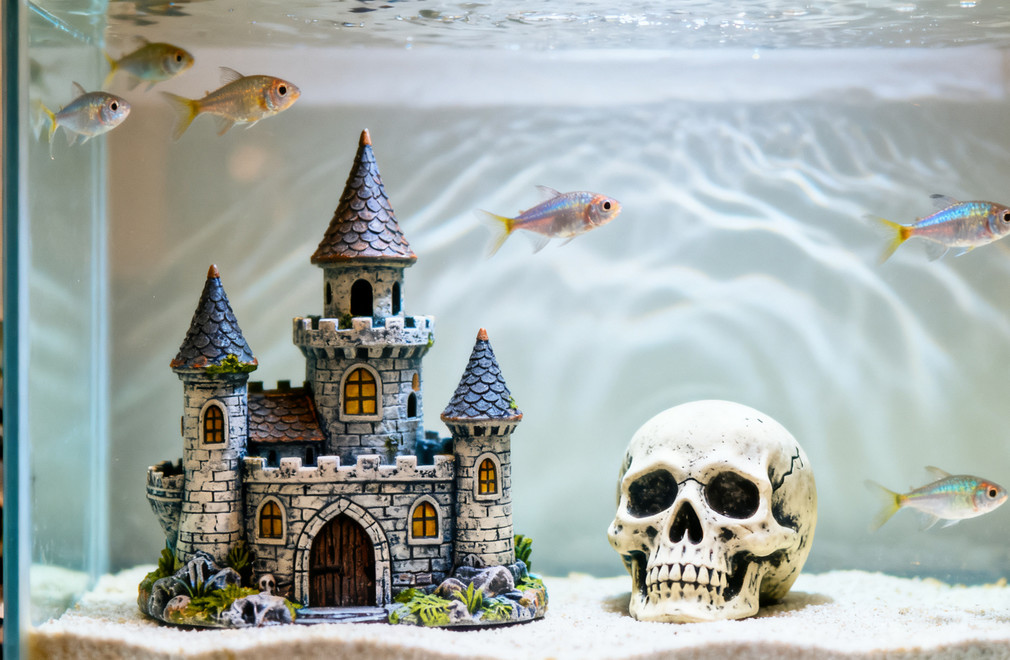 人工装饰品:城堡、骷髅头对鱼有害吗? 人工装饰品,城堡,骷髅头,鱼有害性