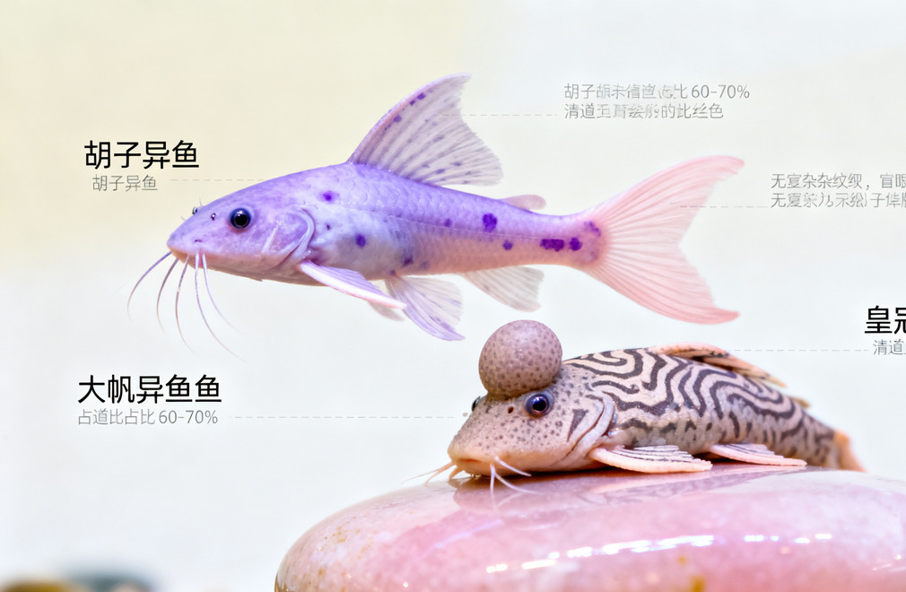 异形鱼(清道夫)种类:胡子、大帆、皇冠豹 异形鱼,清道夫,胡子,大帆