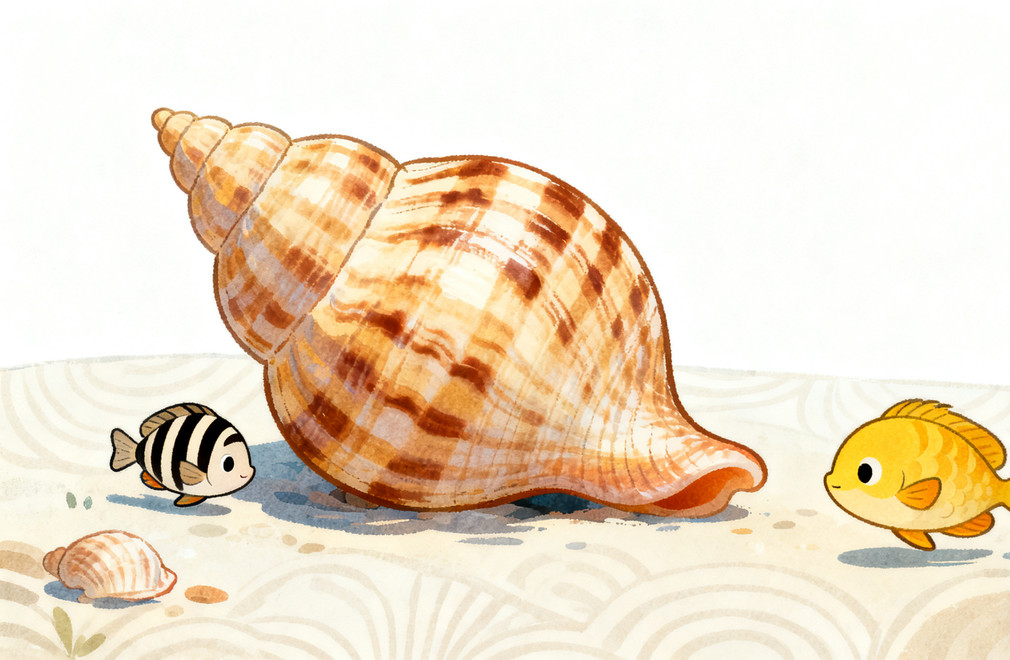 卷贝鱼,斑马贝,黄金叮当,贝壳之家