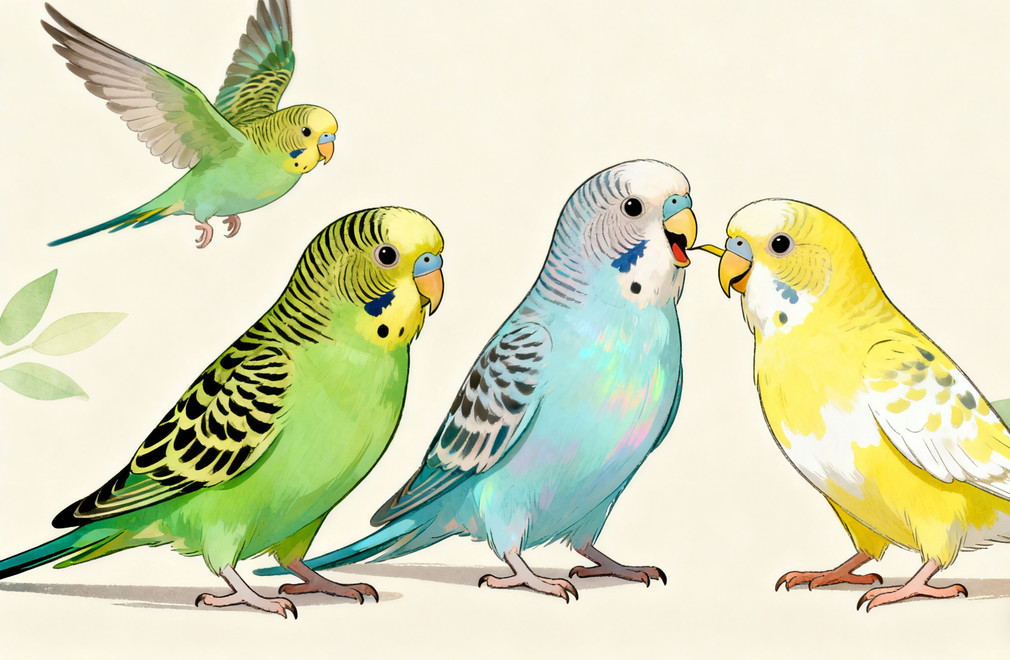 虎皮鹦鹉颜色图鉴:原始色、蛋白石、派特等 虎皮鹦鹉,颜色图鉴,原始色,蛋白石