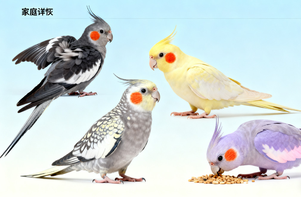 玄凤鹦鹉,原始灰玄凤,黄化玄凤,珍珠玄凤