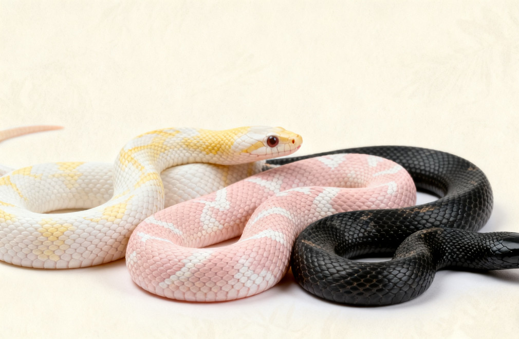 玉米蛇,颜色基因,白化,奶糖