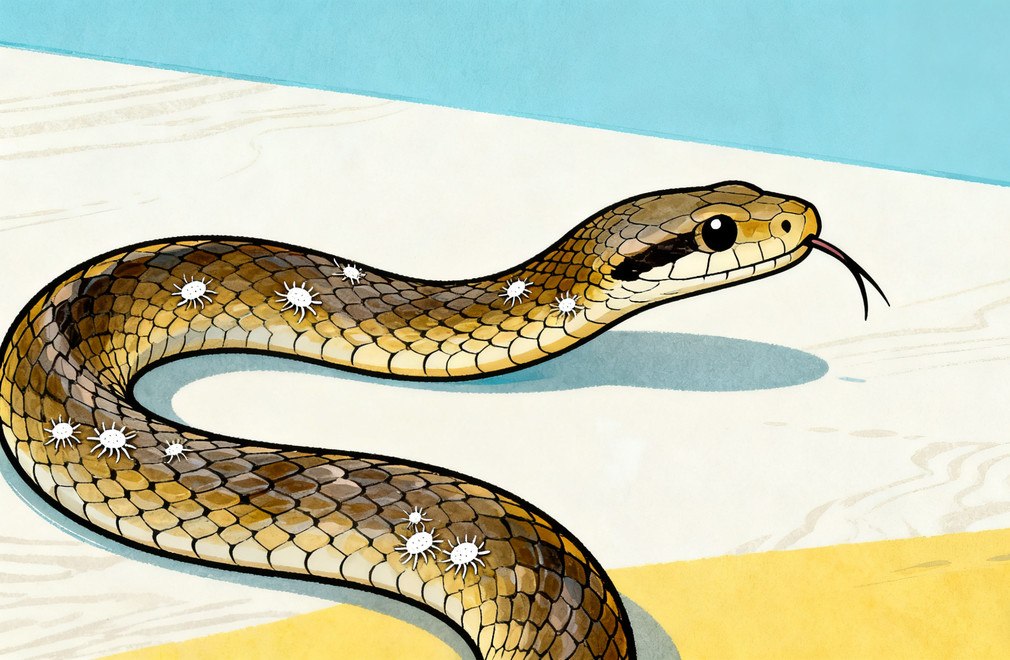 蛇类疾病,口腔炎,肺炎,螨虫