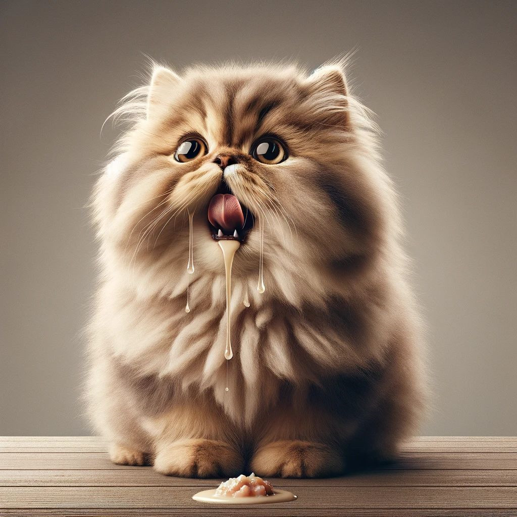 猫，吐，猫粮，黄水
